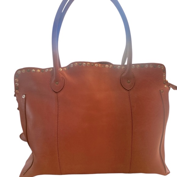 Overland Horizon Studded Argentine Leather Crossbody Handbag - Picture 6 of 9